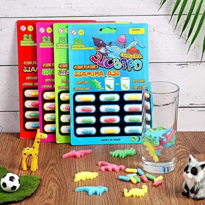 Groei Capsules - Dieren Speelgoed - Feestelijke Verrijking - Magische Transformatie - 8 Stuks - Kleurrijk