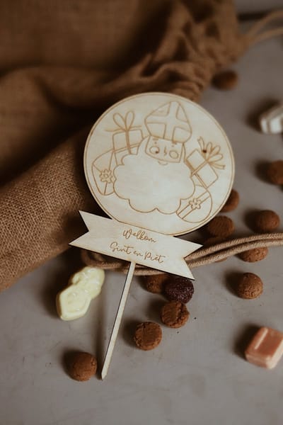 BolleToet - Sinterklaasavond - caketopper - Sint en piet - Taartdecoratie