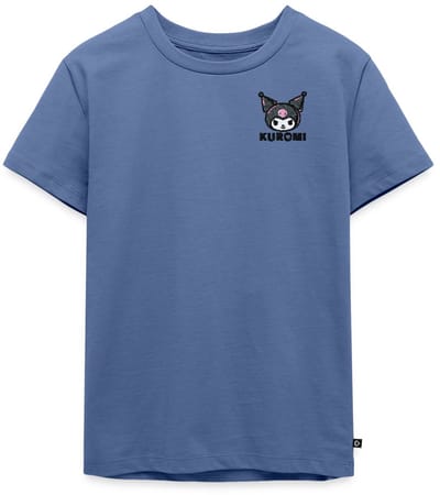 Kuromi Geborduurd Portret Premium T Shirt Kinderen