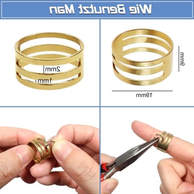 2300 Stuks Bronzen Splitringen 3 tot 10mm Metalen Springringen met Opener voor Kettingen, Armbanden en DIY Sieraden Maken