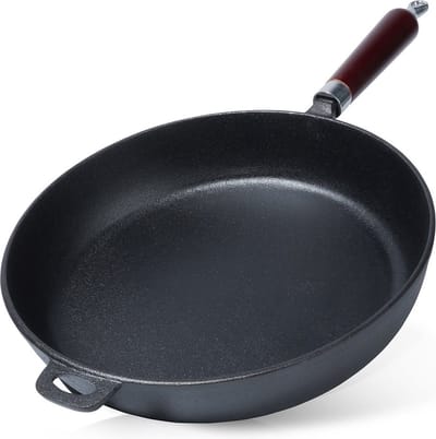 Koekenpan Gietijzeren CAST LINE 30 cm - Multifunctionele Pan voor Vlees - Groenten