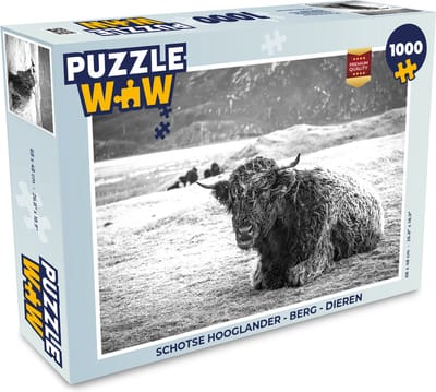 Puzzel Schotse Hooglander - Berg - Dieren - Legpuzzel - Puzzel 1000 stukjes volwassenen
