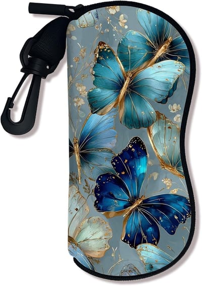 Brillenkoker - Zonnebril Etui - Veilig Opbergen - Zachte Bescherming - 17 x 8 x 3.6 cm - Blauw