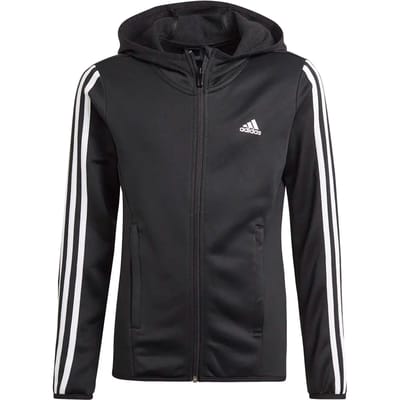Kinder sweatshirt met capuchon en ritssluiting adidas Designed To Move 3-Bandes