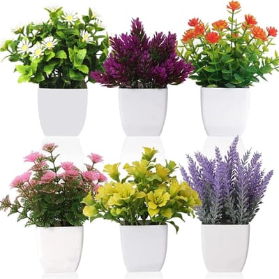 Kunstplanten Set - Nepplanten Pot - Interieur Decoratie - Realistisch Uiterlijk - 18 cm Hoog - Groen