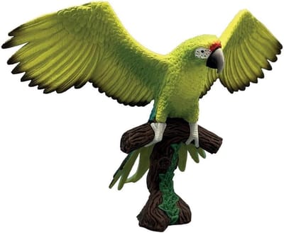 Bullyland 69392 – Speelfiguur en verzamelfiguur Grote Groene Ara – ca. 8 cm – levensecht en detailrijk vormgegeven – ideaal als educatief speelfiguur en klein cadeautje voor kinderen vanaf 3 jaar.
