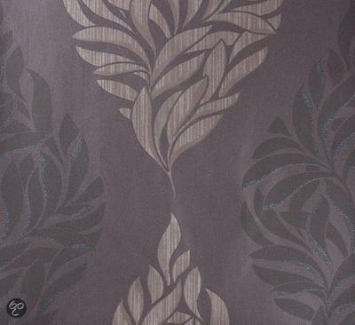 Dutch Wallcoverings Vliesbehang bladeren - Donkerbruin