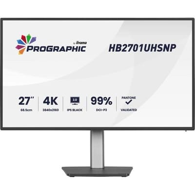 iiyama ProGraphic HB2701UHSNP-B1 - 27 inch - 4K - IPS Black 2.0 - Verstelbaar - DCI-P3(99%) - USB-C Dock