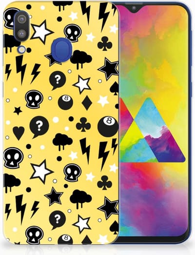 Silicone Back Case Samsung Galaxy M20 (Power) Punk Geel