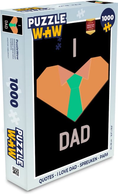 Puzzel Quotes - I love dad - Spreuken - Papa - Legpuzzel - Puzzel 1000 stukjes volwassenen - Vaderdag cadeautje - Cadeau voor vader en papa