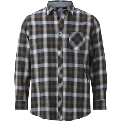 Jan Vanderstorm herren Overhemd - 41/42 - donkerblauw - Plus Size