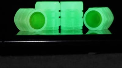 Ventieldopjes lichtgevende met fluorescerend licht voor auto of motor band 4 stuks groen