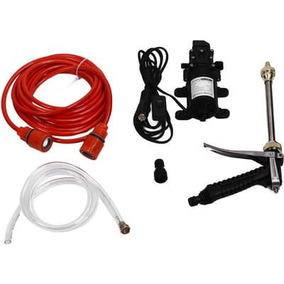 12V 100W Waterpomp Hoge Druk Tuin Watersproeier Kit G1 2 Buitendraad Draagbare Hogedrukreiniger voor Auto black