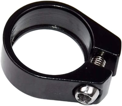 Fiets Zadelklem - Zadelpen Klem - Fiets Zadel Verstellen - Lichtgewicht Aluminium - 25.4mm - Zwart