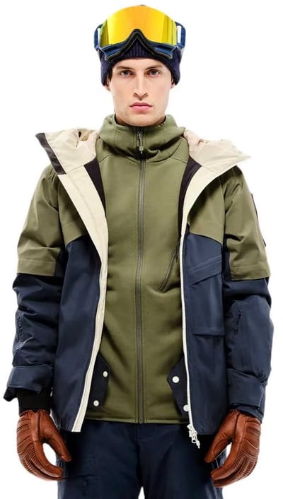 The Mountain Studio Gore-tex® 2l Stretch Jas Groen,Blauw S Man
