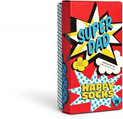 Happy Socks - 3-Pack Super Dad Socks Gift Set - Heren - Sokken