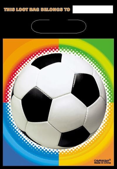 AMSCAN - Voetbal zak - Decoratie > Feestzakjes