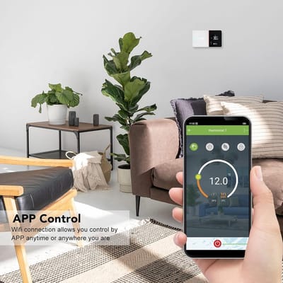 Intelligente Thermostaat - Slimme Regelaar - Comfort Verhoging - Wereldwijde Connectiviteit - 13.6 mm Dikte - Wit