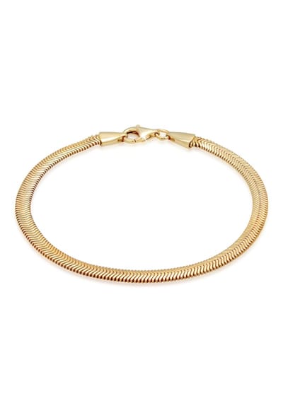 KUZZOI - Armband - Dames platte Elegante Slangenketting Visgraat Trend in 925 Sterling Zilver - Heren
