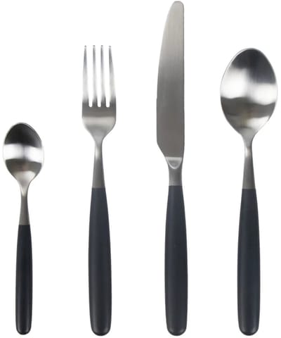 Pomax Renoir bestekset set van 16 handvat hars zwart