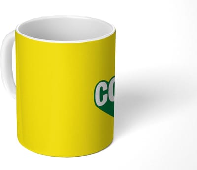Mok - Koffiemok - Cool - Geel - Groen - Mokken - 350 ML - Beker - Koffiemokken - Theemok