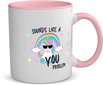 Akyol - unicorn cadeau - koffiemok - theemok - roze - Unicorn - eenhoorn verjaardag - met opdruk - verjaardag cadeau - leuke grappige - unicorn speelgoed - cadeau voor hem en haar - met tekst - 350 ML inhoud