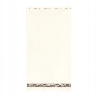 Zwoltex Grafic Handdoek 50x90cm - Zacht Egyptisch Katoen - Ecru