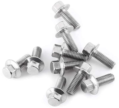 Set van 10 M8 RVS Hex Head Flensbouten met Ringbevestigingen voor Duurzame Montage (M8 * 16)
