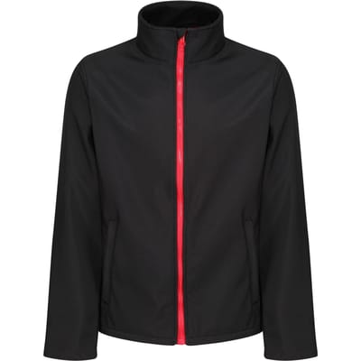 Regatta Heren Ablaze Printable Soft Shell Jas (Zwart/Klassiek Rood)