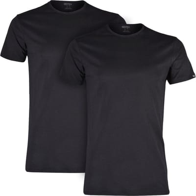 PUMA Basic T-shirt Ronde Hals 2P Heren - M