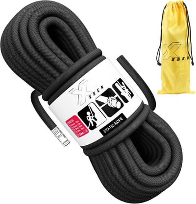 Statisch Touw - Klimtouw Reddingslijn - Hoogteredding Bootwerk - UIAA Gecertificeerd - 10mm 30 Meter - Zwart
