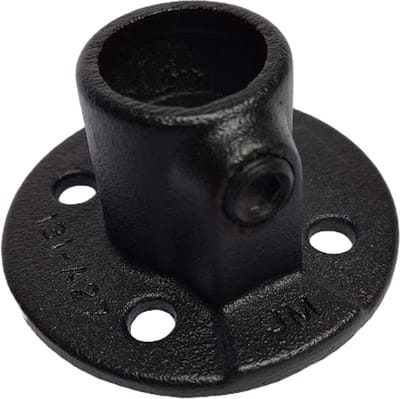 Buis koppeling Zwart - Ronde Voetplaat - Ø 26,9mm - Matzwart gecoat - ABsteigerhout - Steigerbuis