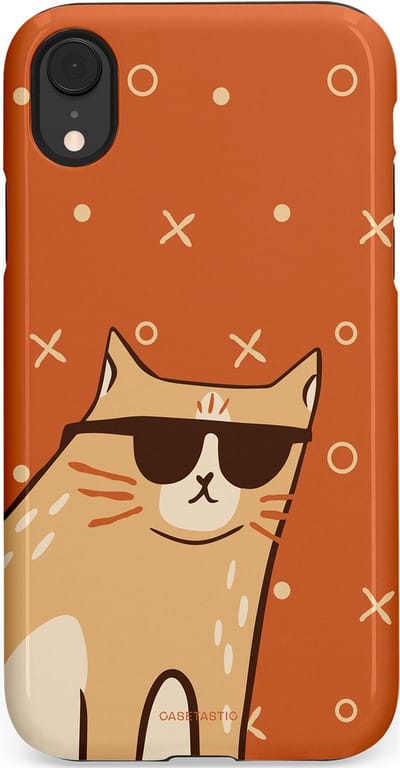 Casetastic Hoesje Geschikt voor Apple iPhone Xr - Stijlvolle Beschermende Duo-layer Case - CoolCat
