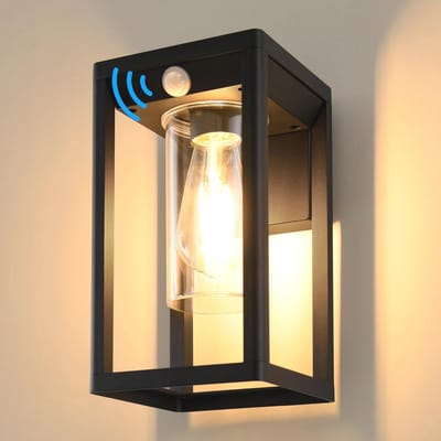Buitenwandlamp met Bewegingsmelder - Zwart, Waterdicht en Roestvrij voor Veranda