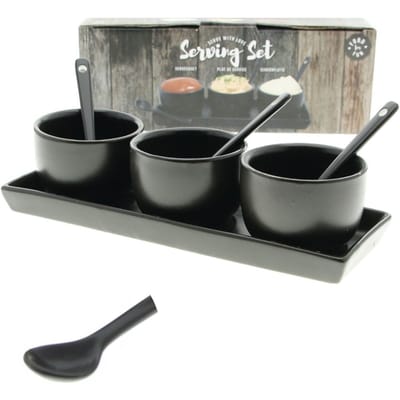 ENSEMBLE DE 3 BOLS CONTENANTS POUR SAUCE ET SAUCE À TREMPER