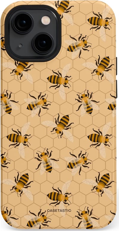 Casetastic Hoesje Geschikt voor Apple iPhone 13 Mini Magsafe - Stijlvolle Beschermende Duo-layer Case - Zomer Bijen Look