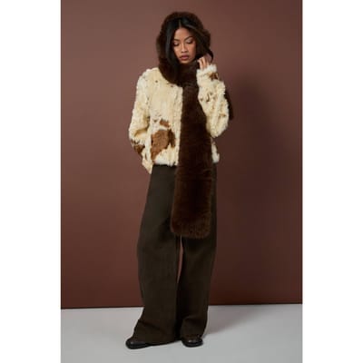 boohoo Dames Bontjas met koeienprint | Maat: 8