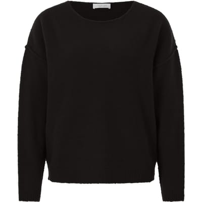 Rich & Royal Crew-neck Outside Seams Black Size: S | Sweaters Outlet | Dames | Zwart