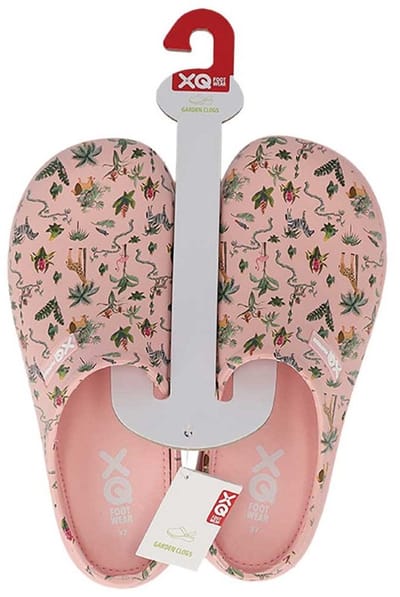 XQ dames tuinklomp - clog garden - roze - safari print - maat 38