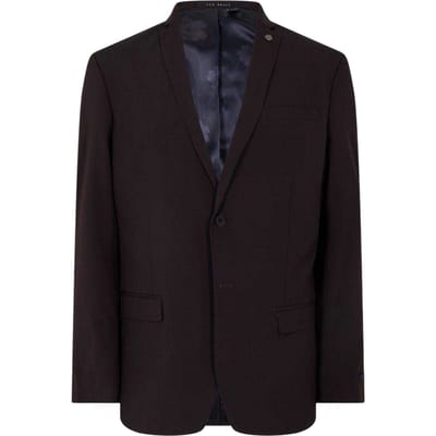 Ted Baker Heren Effen Enkele Breasted Blazer (Bordeaux)