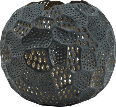 PTMD Filly Windlicht XL matzwart bolvormig open model - diameter 35 cm