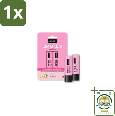 1 x Sence Lippenbalsem Sensitive 2 stuks per verpakking- Lippenbalsem - Voedend Lippenbalsem - Hydraterend Lippenbalsem - Droge Lippen - Gevoelige Lippen
