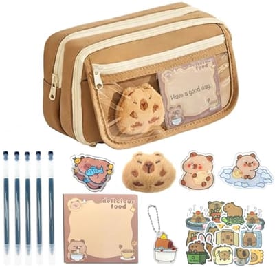 Lieve Capybara Etui met Schoolbenodigdheden voor Kinderen