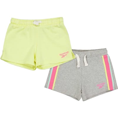 Reebok Jersey shorts voor meisjes (Set van 2) (Lichtgrijze heide)
