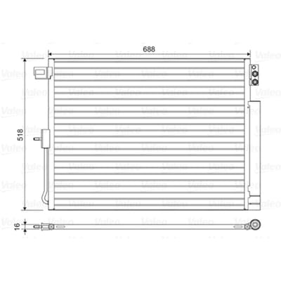 Condensator, airconditioning VALEO 822616