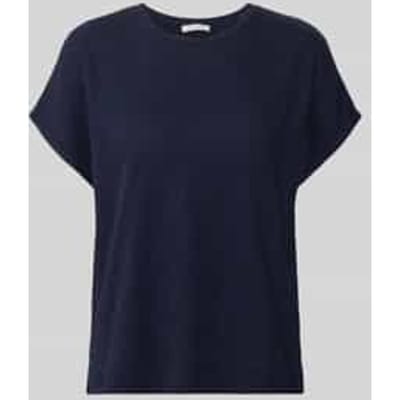 T-shirt met structuurpatroon en ronde hals
