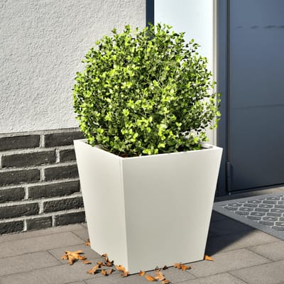vidaXL - Plantenbak - 40x40x40 - cm - staal - wit