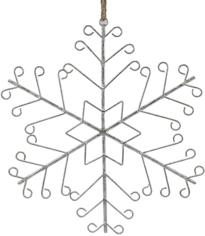 Clayre & Eef Kersthanger Sneeuwvlok Wit Metaal
