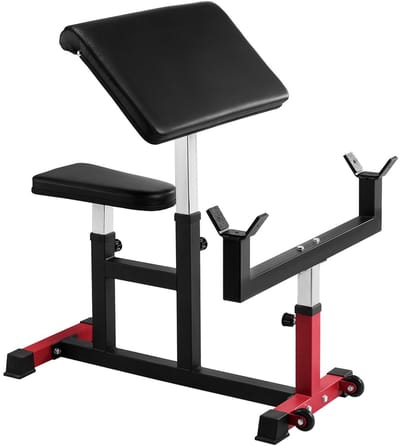Preacher Curl Bench - Krachttrainingstoestel voor Biceps. Max. Belasting 200 Kg, Verstelbaar voor Zittende Armtraining En GeïSoleerde Halter-/Haltraining. Ideaal voor Thuisgymnastiek