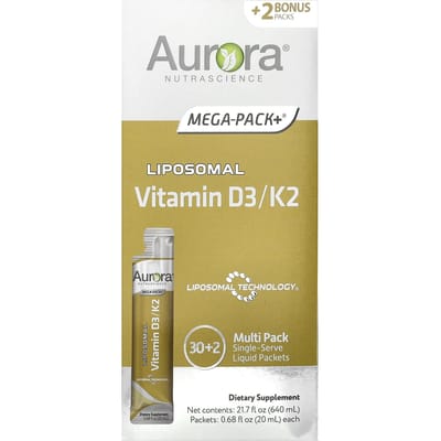 Liposomale Vitamine D3/K2, 32 Zakjes, 20 ml (0,68 fl oz) Elk